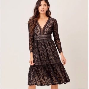 Lovestitch Black Lace Midi Dress